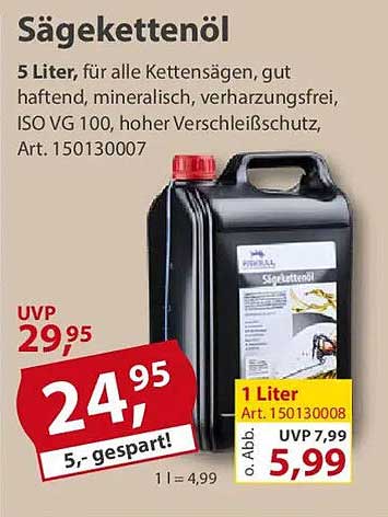 Sägekettensägenöl 5 Liter