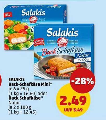 SALAKIS Back-Schafkäse Mini oder Back Schafkäse Natur