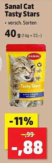 Sanal Cat Tasty Stars - 40 g (versch. Sorten)