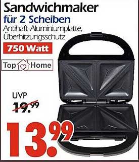 Sandwichmaker für 2 Scheiben
