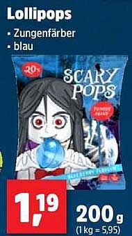Scary Pops Lollipops - Zungenfärber, blau