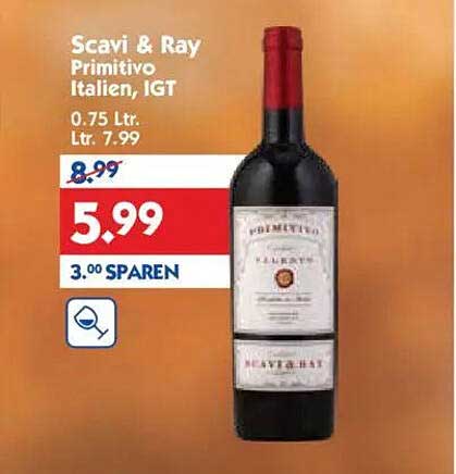 Scavi & Ray Primitivo Italien, IGT 0,75 L