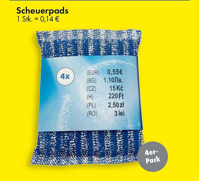 Scheuerpads 4er-Pack