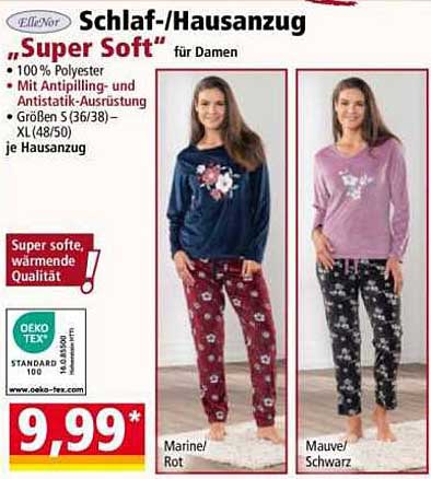 Schlaf-/Hausanzug "Super Soft" für Damen