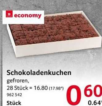 Schokoladenkuchen gefroren, 28 Stück