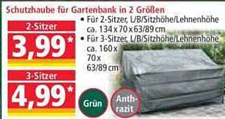 Schutzhaube für Gartenbank in 2 Größen