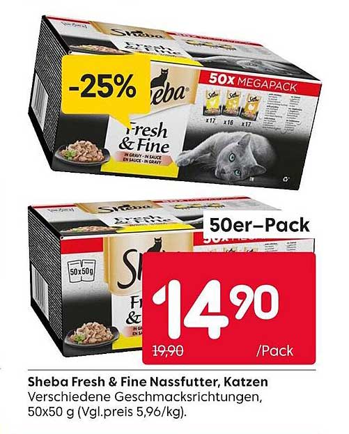 Sheba Fresh & Fine Nassfutter, Katzen 50er-Pack