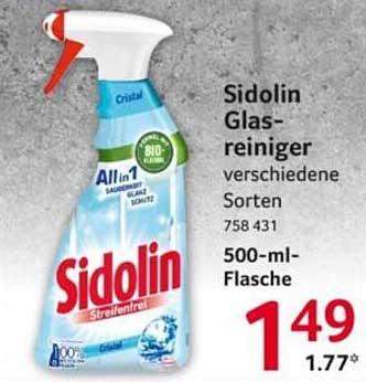 Sidolin Glasreiniger verschiedene Sorten 500-ml-Flasche