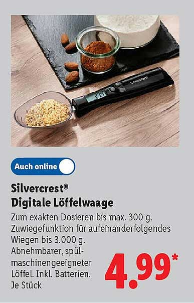 Silvercrest® Digitale Löffelwaage