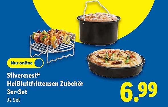 Silvercrest® Heißluftfritteusen Zubehör 3er-Set