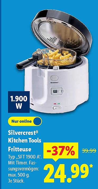 Silvercrest® Kitchen Tools Fritteuse Typ „SFT 1900 A“