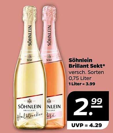 Söhnlein Brilliant Sekt - verschiedene Sorten 0,75 Liter