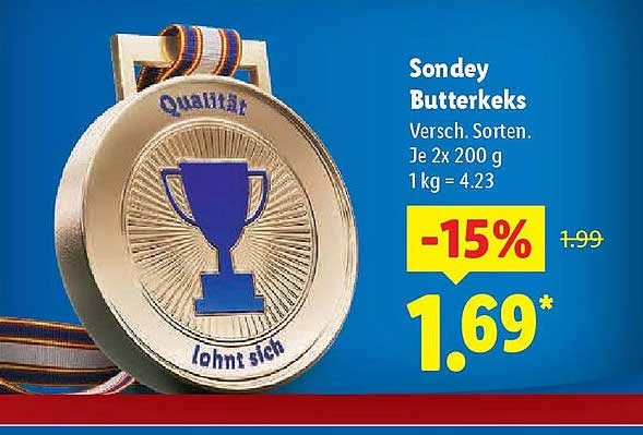 Sondey Butterkeks - Verschiedene Sorten (2x200g)