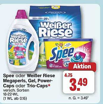 Spee oder Weißer Riese Megaperls, Gel, Power-Caps oder Trio-Caps