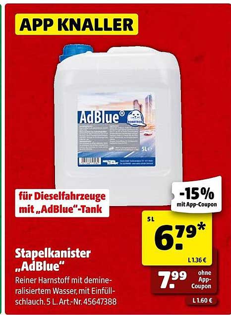 Stapelkanister „AdBlue“ 5L