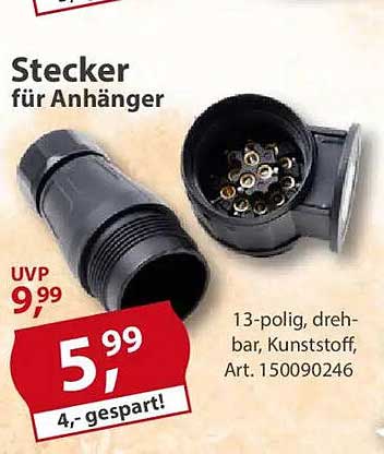 Stecker für Anhänger
