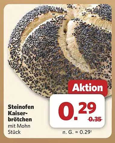 Steinofen Kaiserbrötchen mit Mohn