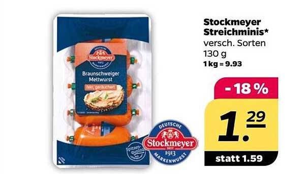 Stockmeyer Streichminis - Braunschweiger Mettwurst 130 g