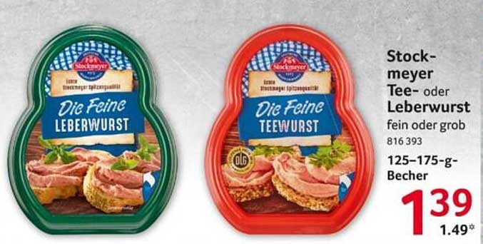 Stockmeyer Tee- oder Leberwurst 125–175 g Becher