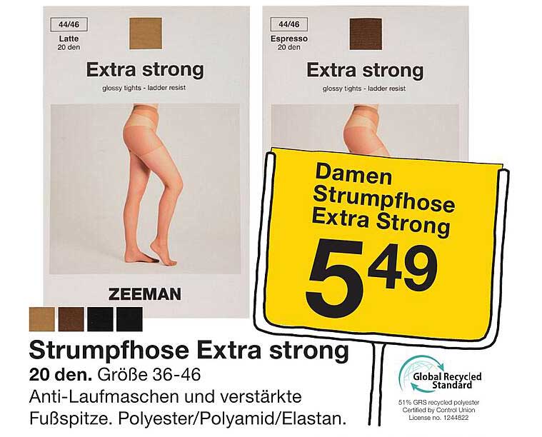 Strumpfhose Extra Strong - Damen 20 den
