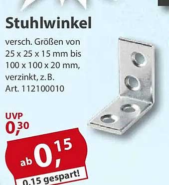 Stuhlwinkel - Verschiedene Größen und Ausführungen