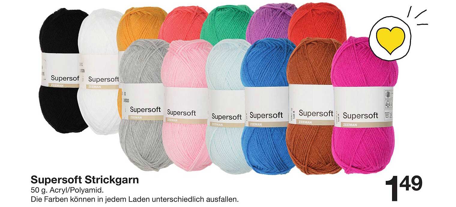Supersoft Strickgarn 50 g - 1,49