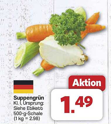 Suppengrün, 500-g-Schale - Ideal für Ihre Brühen und Suppen