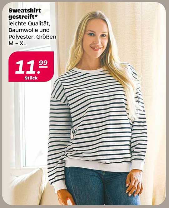 Sweatshirt gestreift*