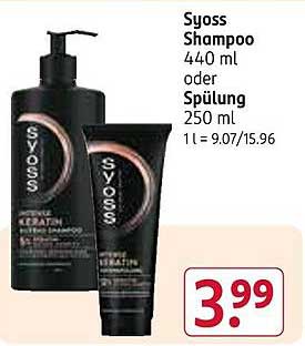 Syoss Shampoo 440 ml oder Spülung 250 ml