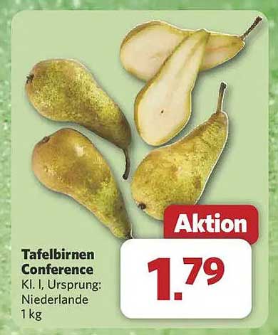 Tafelbirnen Conference Kl. I, Ursprung: Niederlande 1 kg