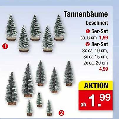 Tannenbäume beschn. 5er-Set und 8er-Set
