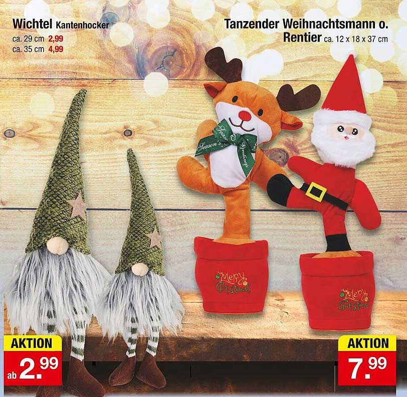 Tanzender Weihnachtsmann oder Rentier