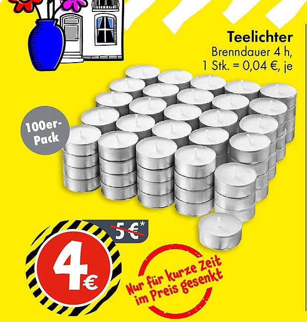 Teelichter 100er-Pack