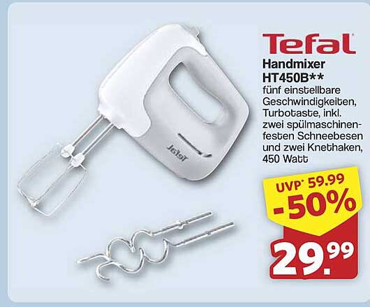 Tefal Handmixer HT450B - 50% Rabatt!