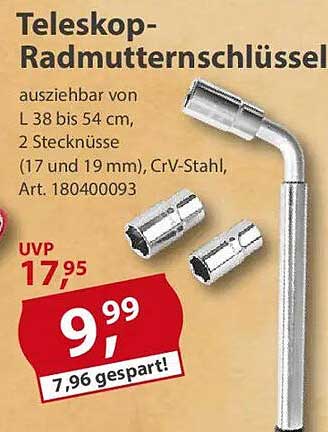 Teleskop-Radmutternschlüssel