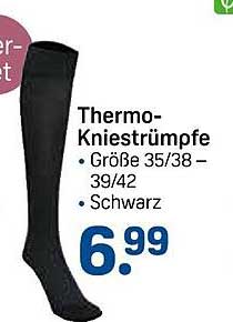 Thermo-Kniestrümpfe in Schwarz - Größe 35/38 bis 39/42