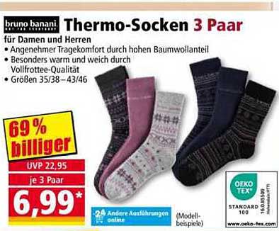 Thermo-Socken 3 Paar - bruno banani