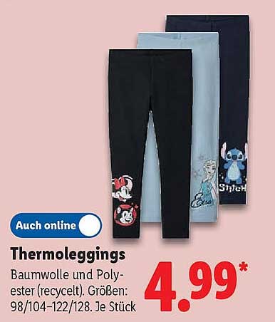 Thermoleggings aus recycelter Baumwolle und Polyester