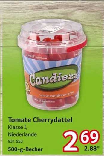 Tomate Cherrydattel Klasse I, Niederlande - 500-g-Becher