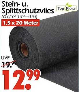 Top Flora Stein- und Splittschutzvlies 1,5 x 20 Meter