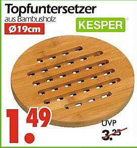 Topfuntersetzer aus Bambusholz Ø19cm von Kesper