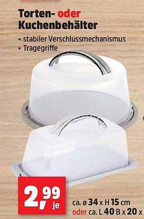 Torten- oder Kuchenbehälter mit stabilem Verschlussmechanismus