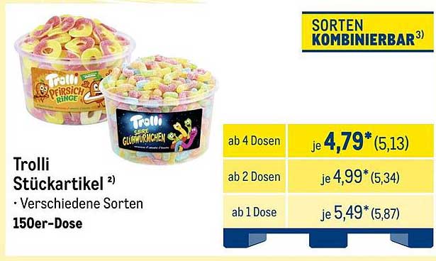 Trolli Stückartikel – Verschiedene Sorten 150er-Dose