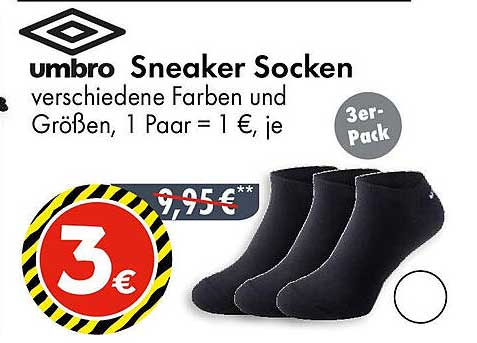umbro Sneaker Socken 3er-Pack