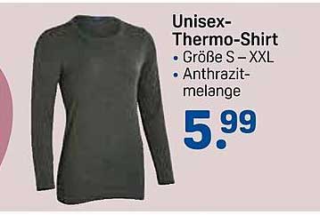 Unisex-Thermo-Shirt in Anthrazit-Melange