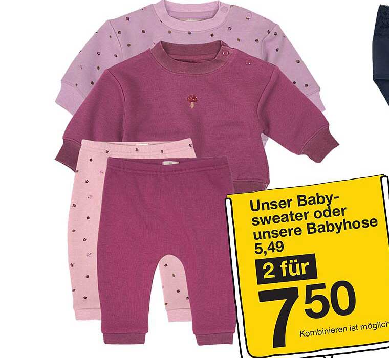 Unser Baby-sweater oder unsere Babyhose