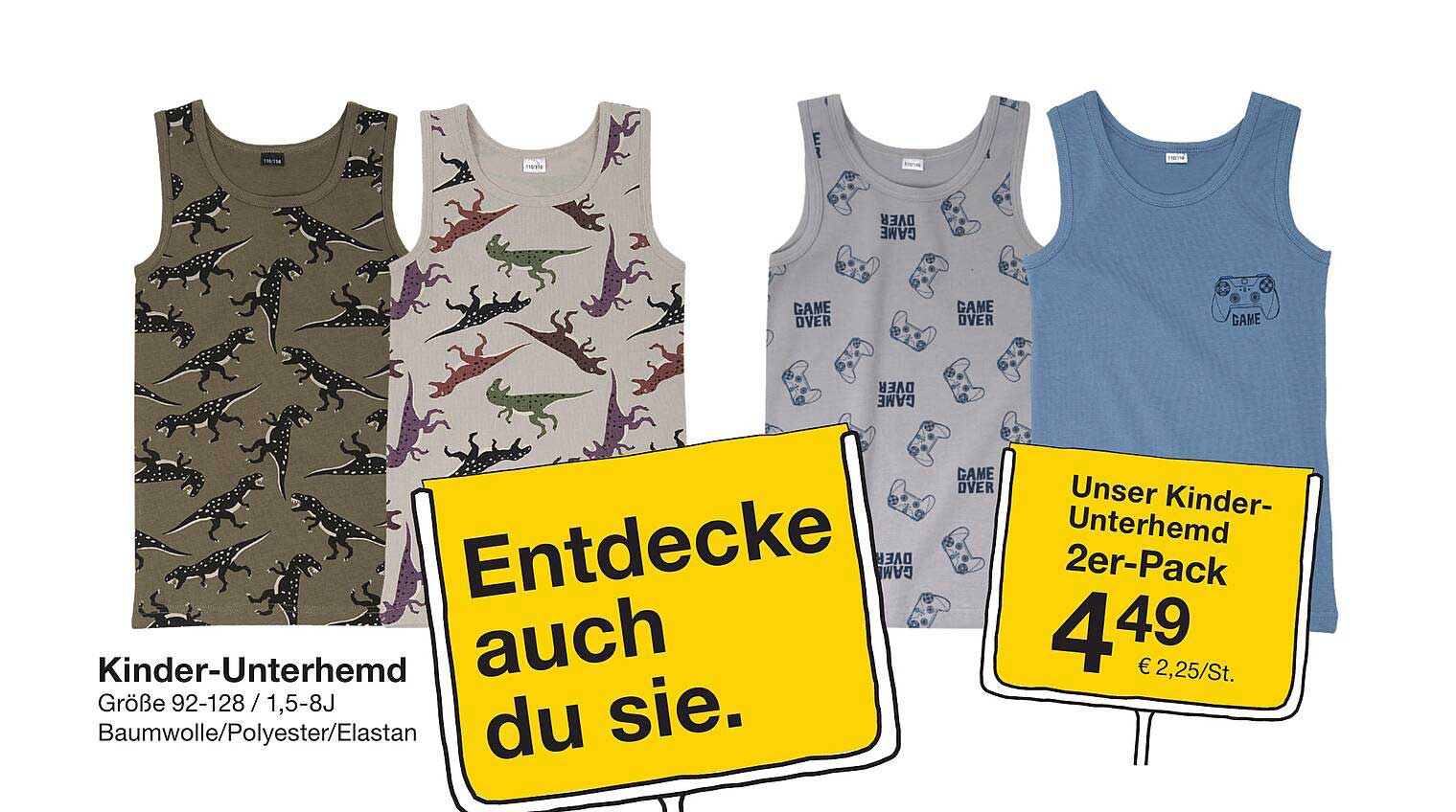 Unser Kinder-Unterhemd 2er-Pack