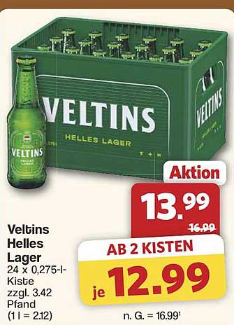 Veltins Helles Lager 24 x 0,275-l-Kiste