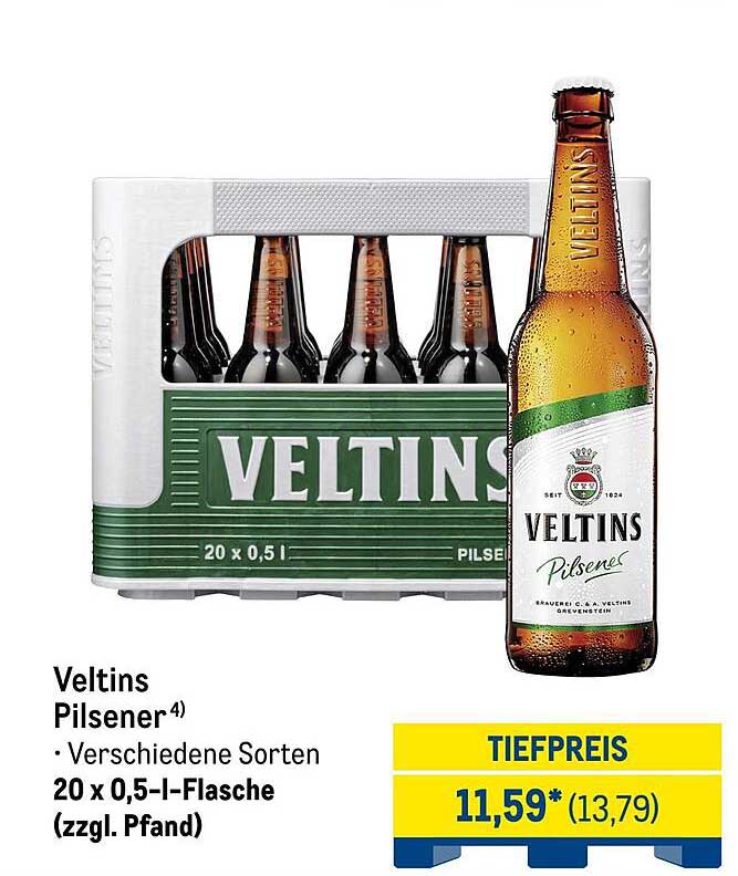 Veltins Pilsener 20 x 0,5 l-Flasche (zzgl. Pfand)