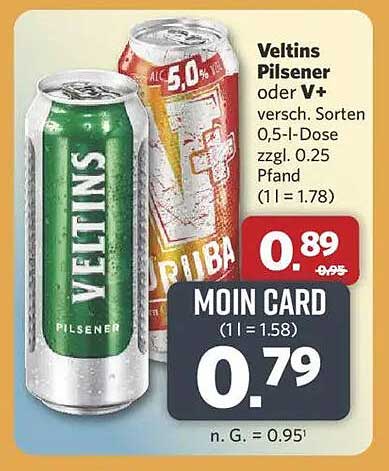 Veltins Pilsener oder V+ - Erfrischender Genuss in der Dose